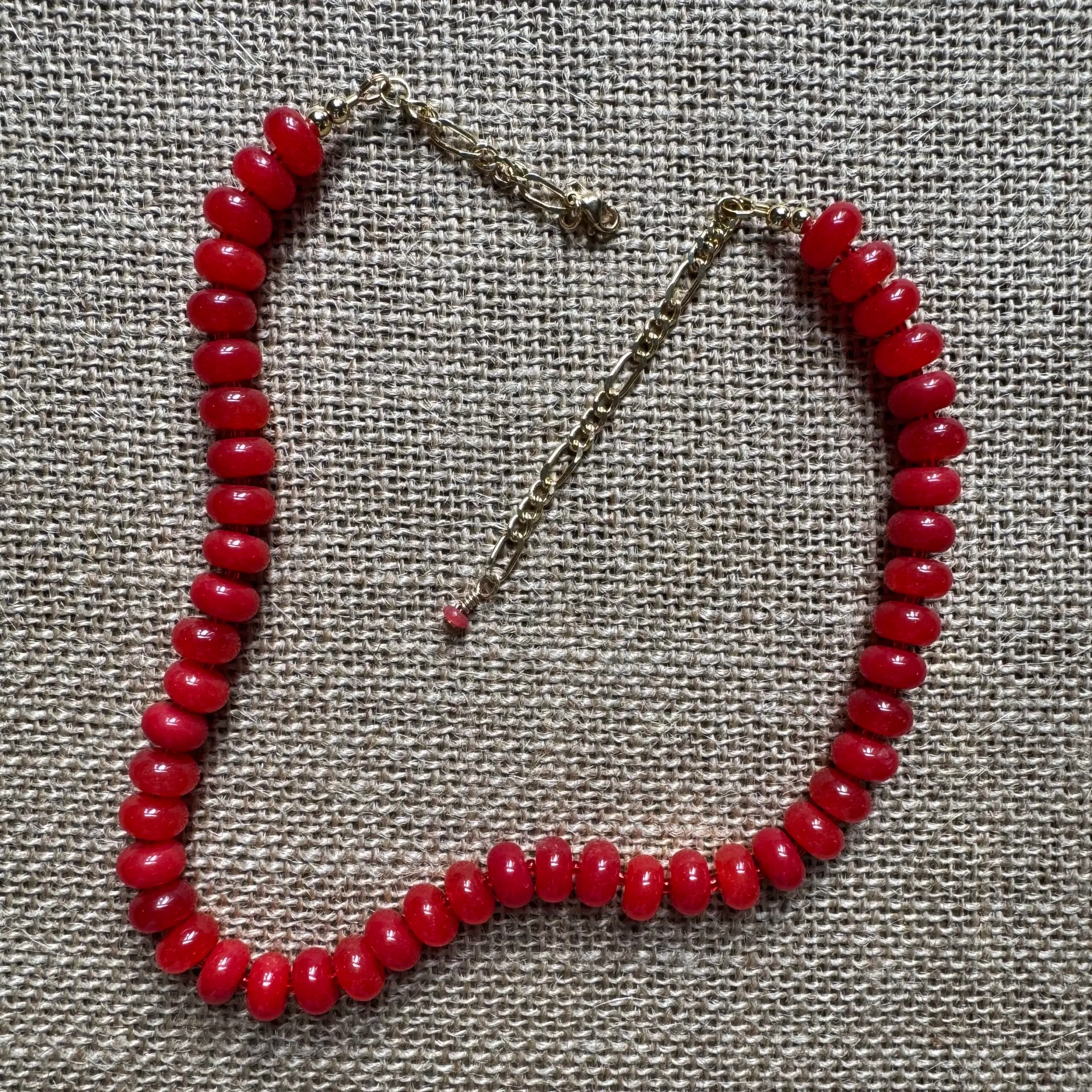 the ayla necklace - red