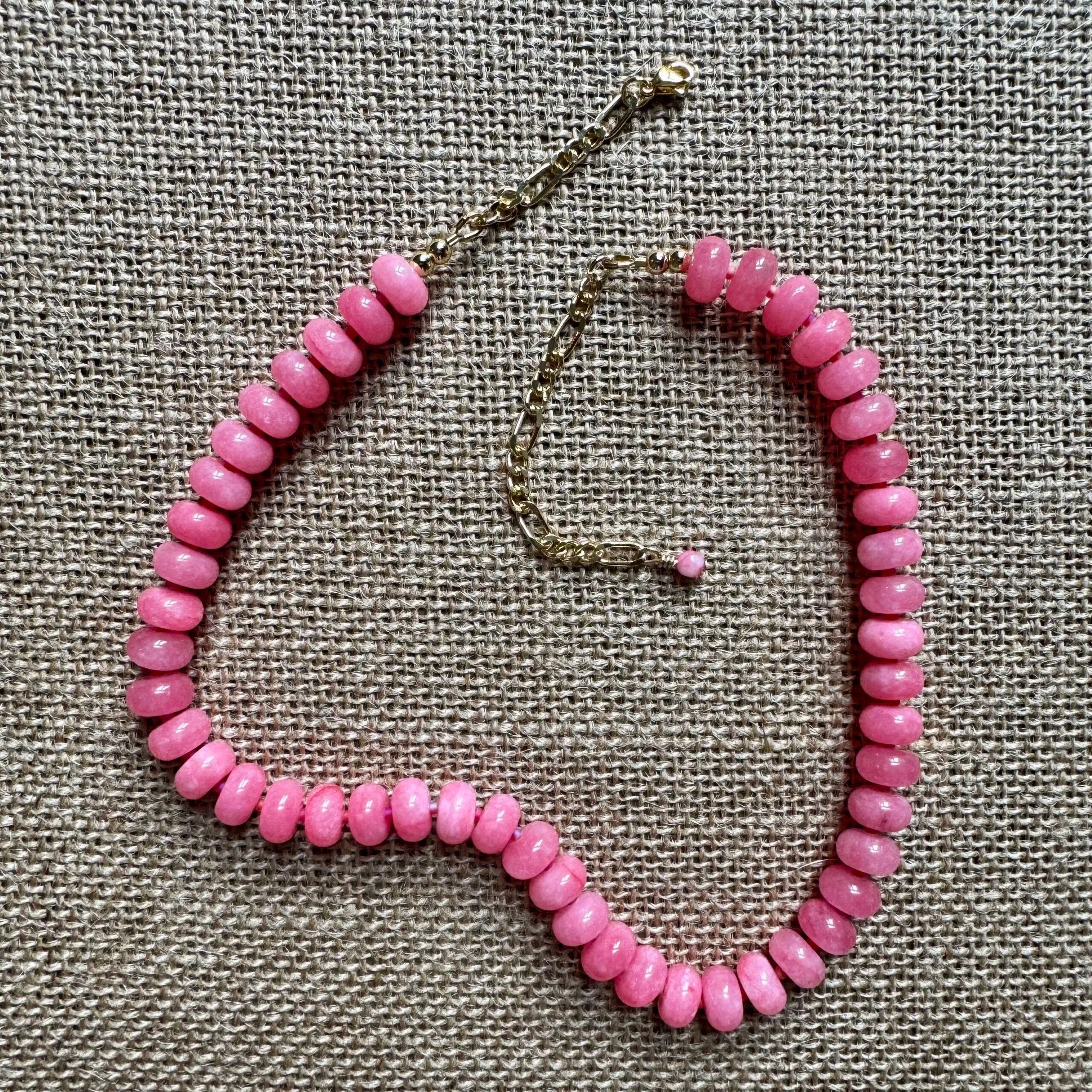 the ayla necklace - bright pink